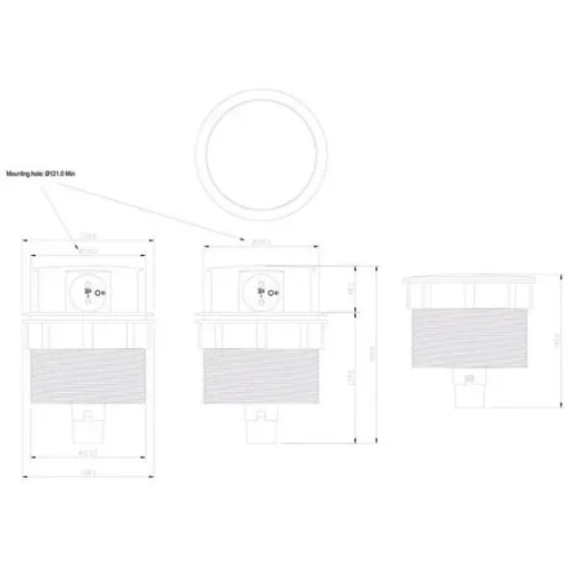 Pop-up power strip - 4 sockets - pencil