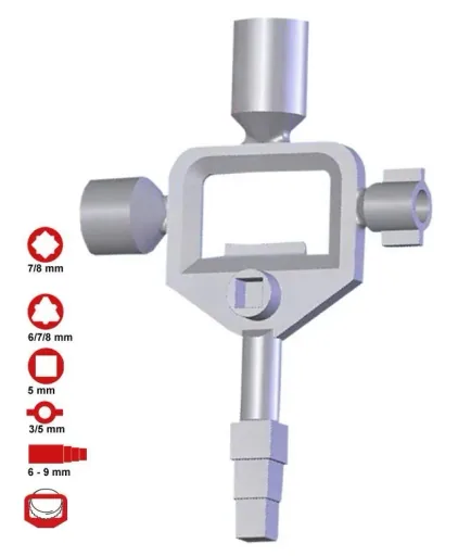 Craftsman key with 13 functions