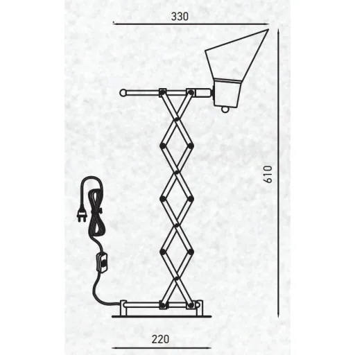 VT-7402 Chrome wall light with accordion suspension - E27