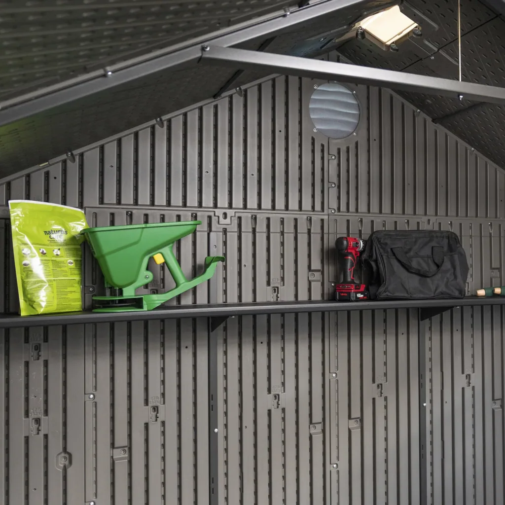 Plastic tool shed Galaxy dark grey, 244 x 457 x 244 cm