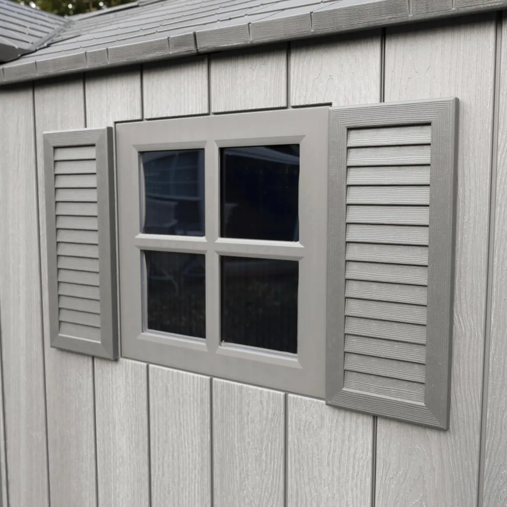 Plastic tool shed Galaxy dark grey, 244 x 457 x 244 cm