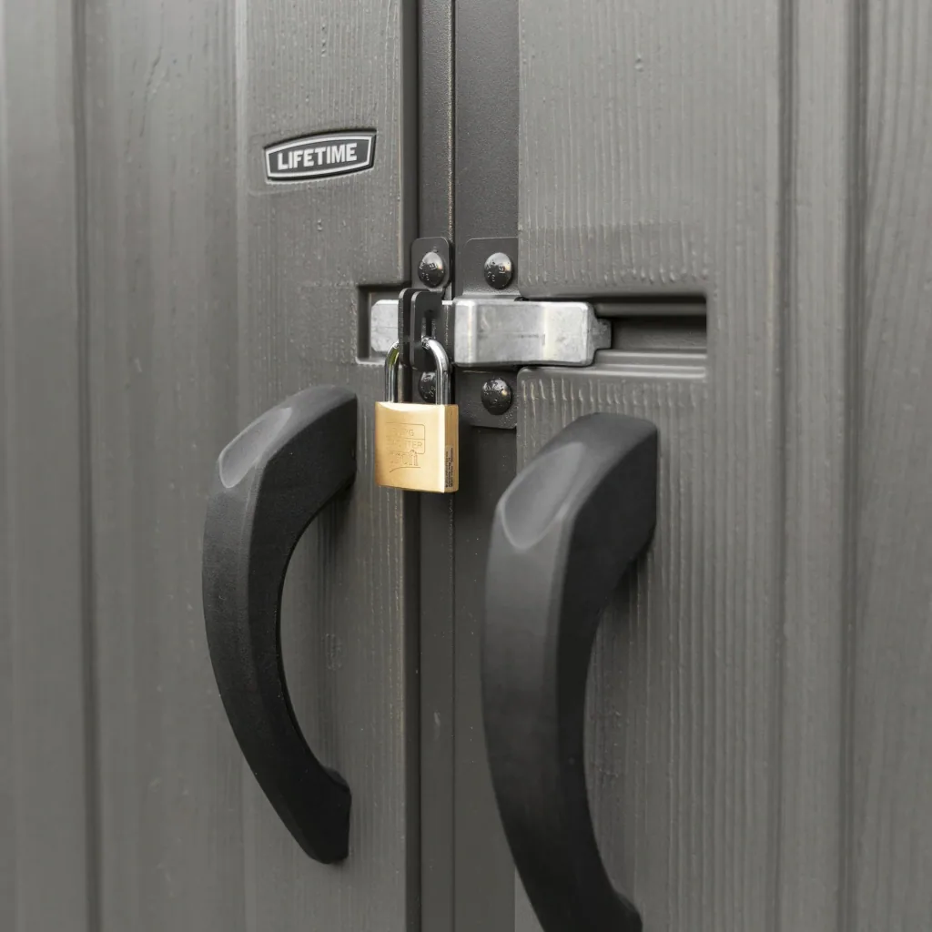 Plastic tool shed Galaxy dark grey, 244 x 457 x 244 cm