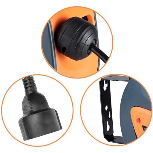 Automatic cable reel 20m+1.5m connection cable