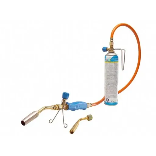 Luxury soldering torch 800°C with additional gas bottle 360° rotatable