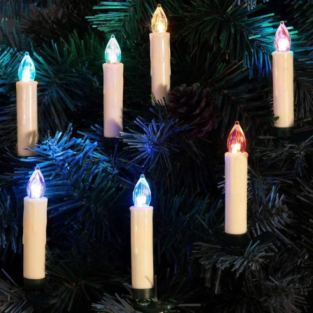 LED Christmas tree lights - Christmas tree decorations - Set of 30 colored lights, remote controlled