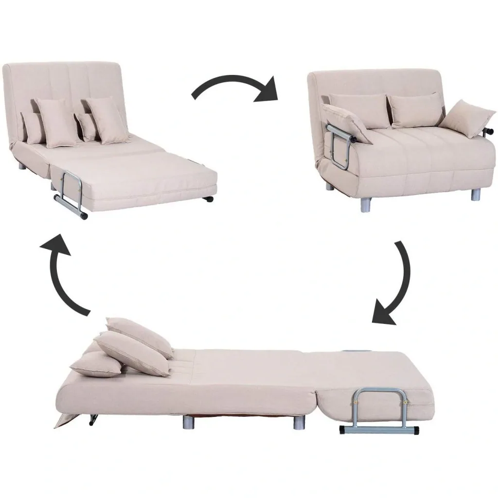2 in 1 armchair bed with integrated bed