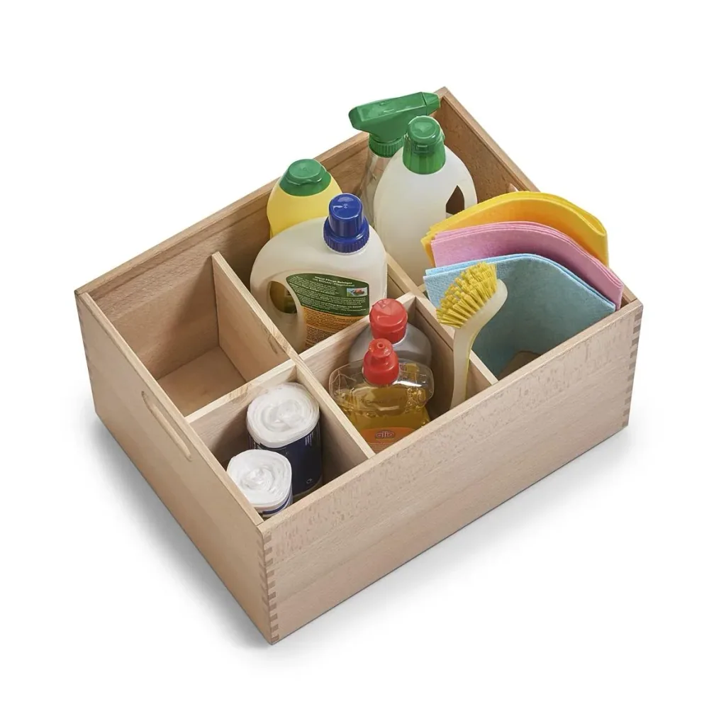 All-purpose box, varnished beech, 40 x 30 x 21 cm