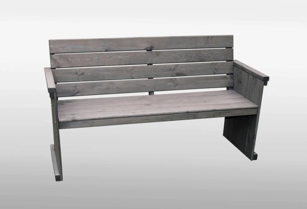 Wooden bench St. Peter Ording, """"grey