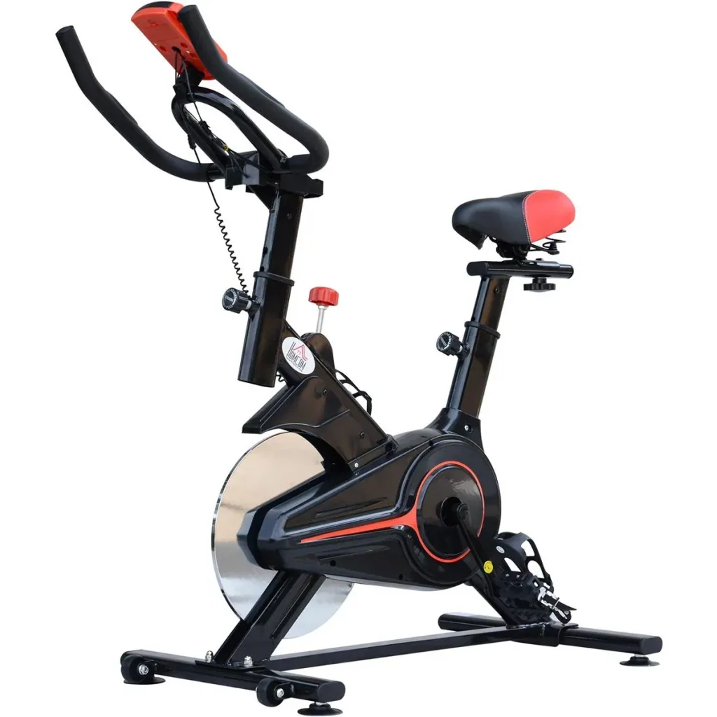 Exercise bike with LCD monitor black