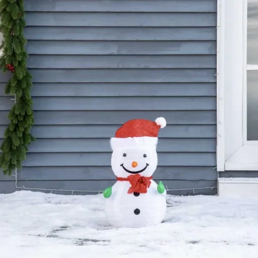 Christmas snowman Christmas decoration with LED lights