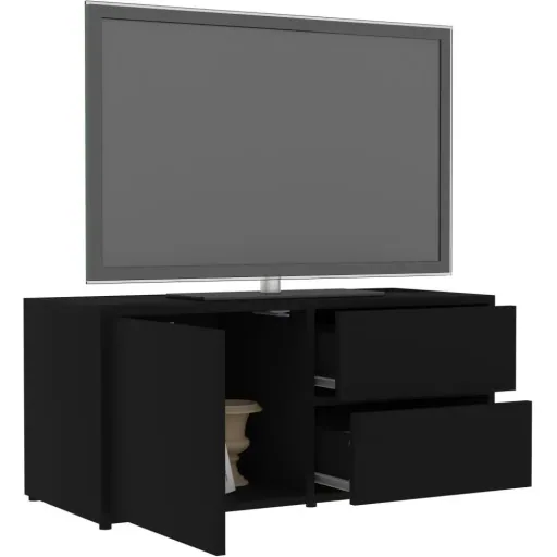 TV cabinet 80x34x36 cm chipboard black