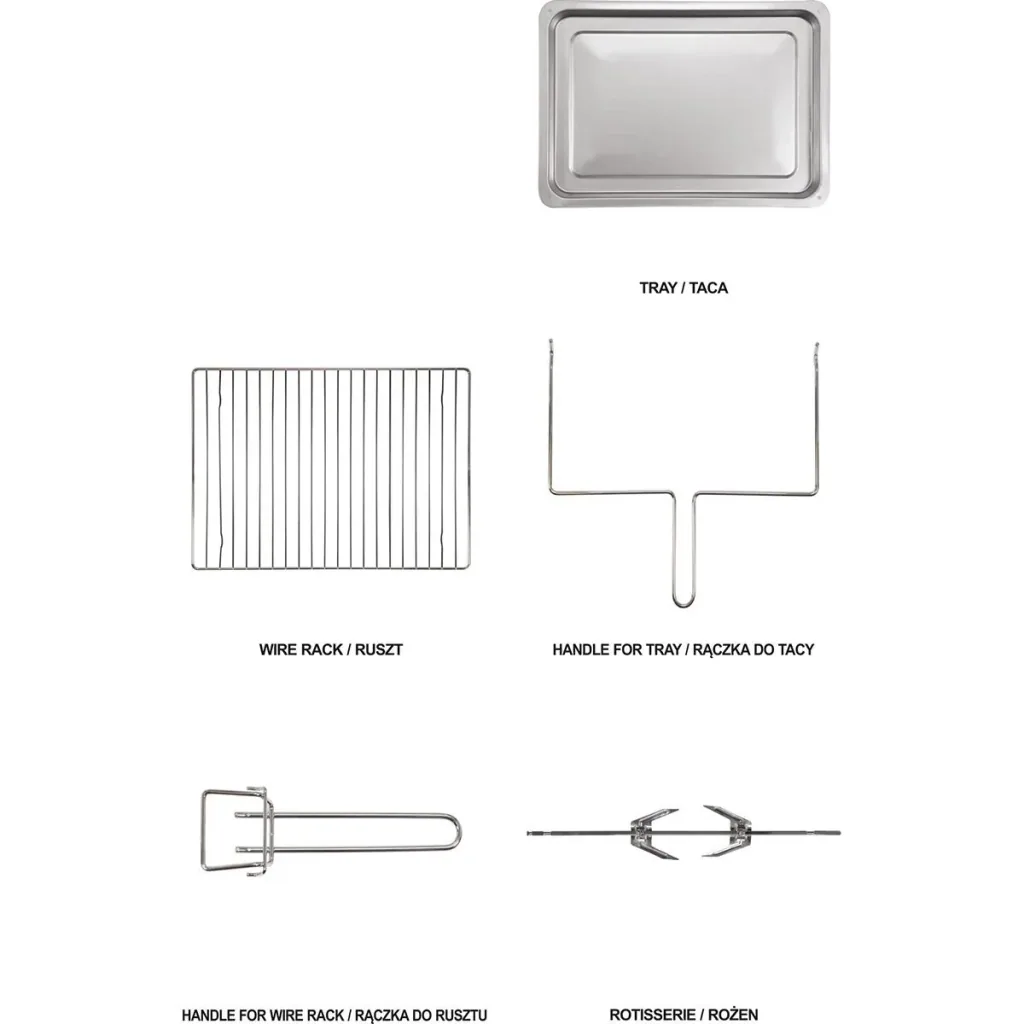 Electric mini oven - freestanding - 1600W - 230 °C - fan-assisted