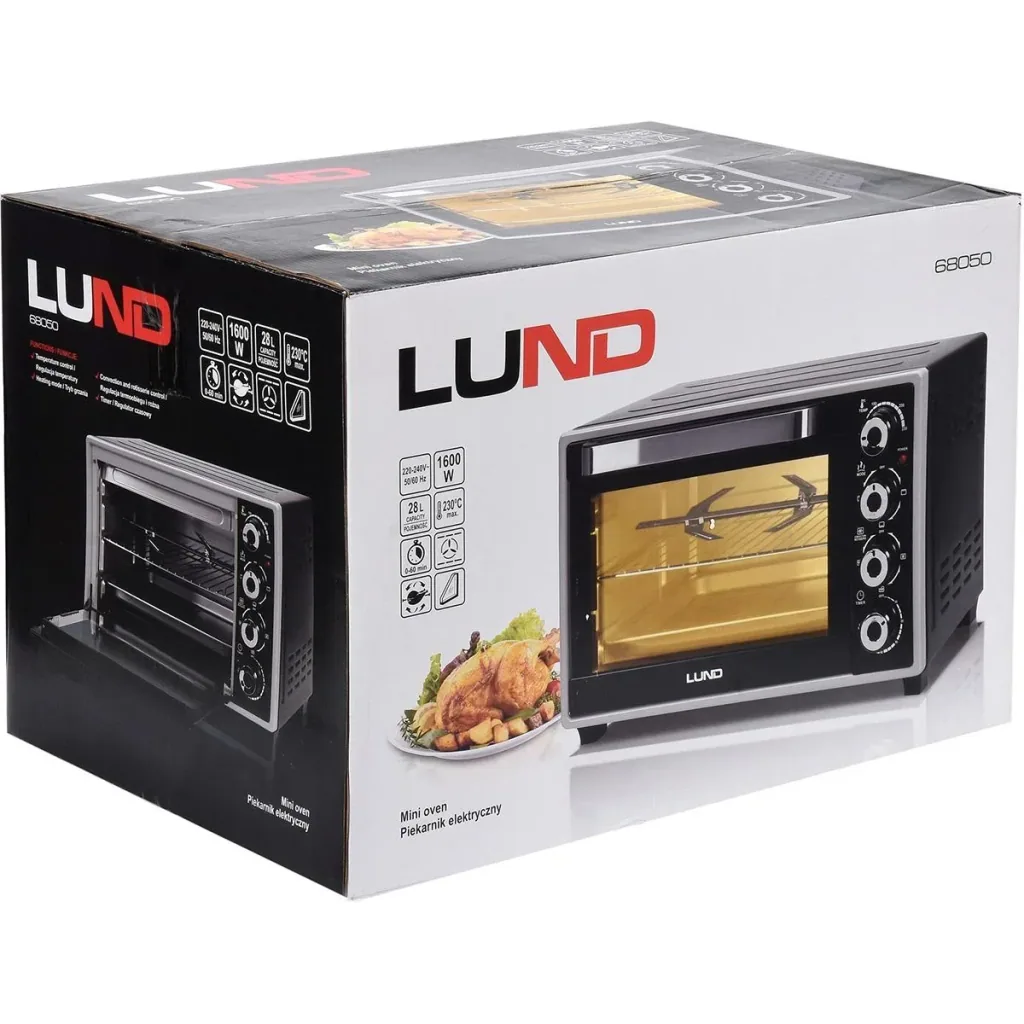 Electric mini oven - freestanding - 1600W - 230 °C - fan-assisted