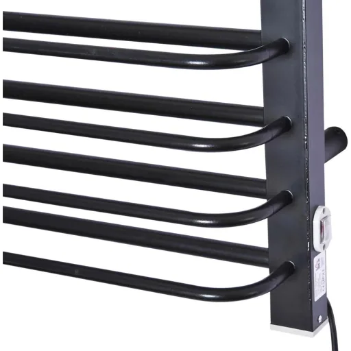 Towel radiator wall radiator 16 heating rods black