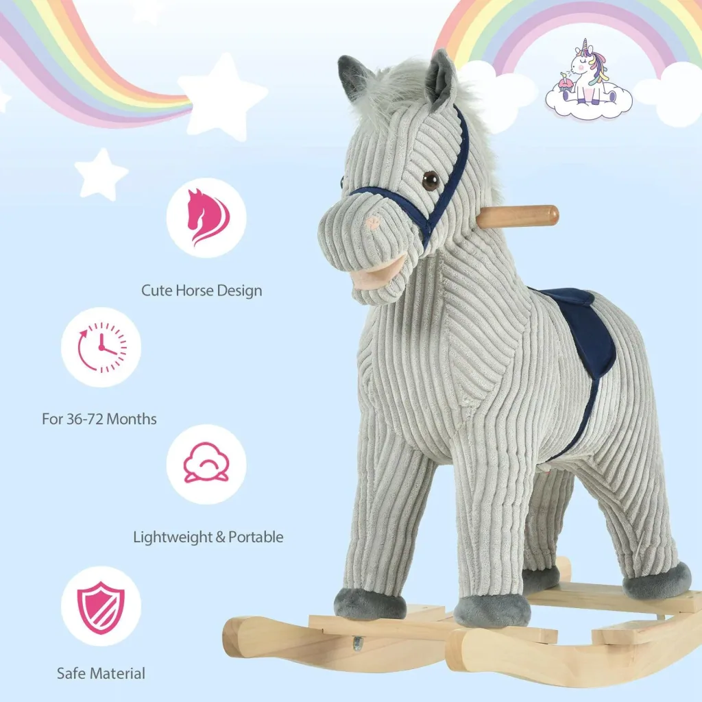 Rocking horse with animal sounds