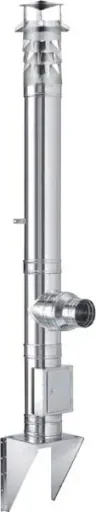 Double-walled stainless steel chimney NW 150 mm, set, 5.5 m height