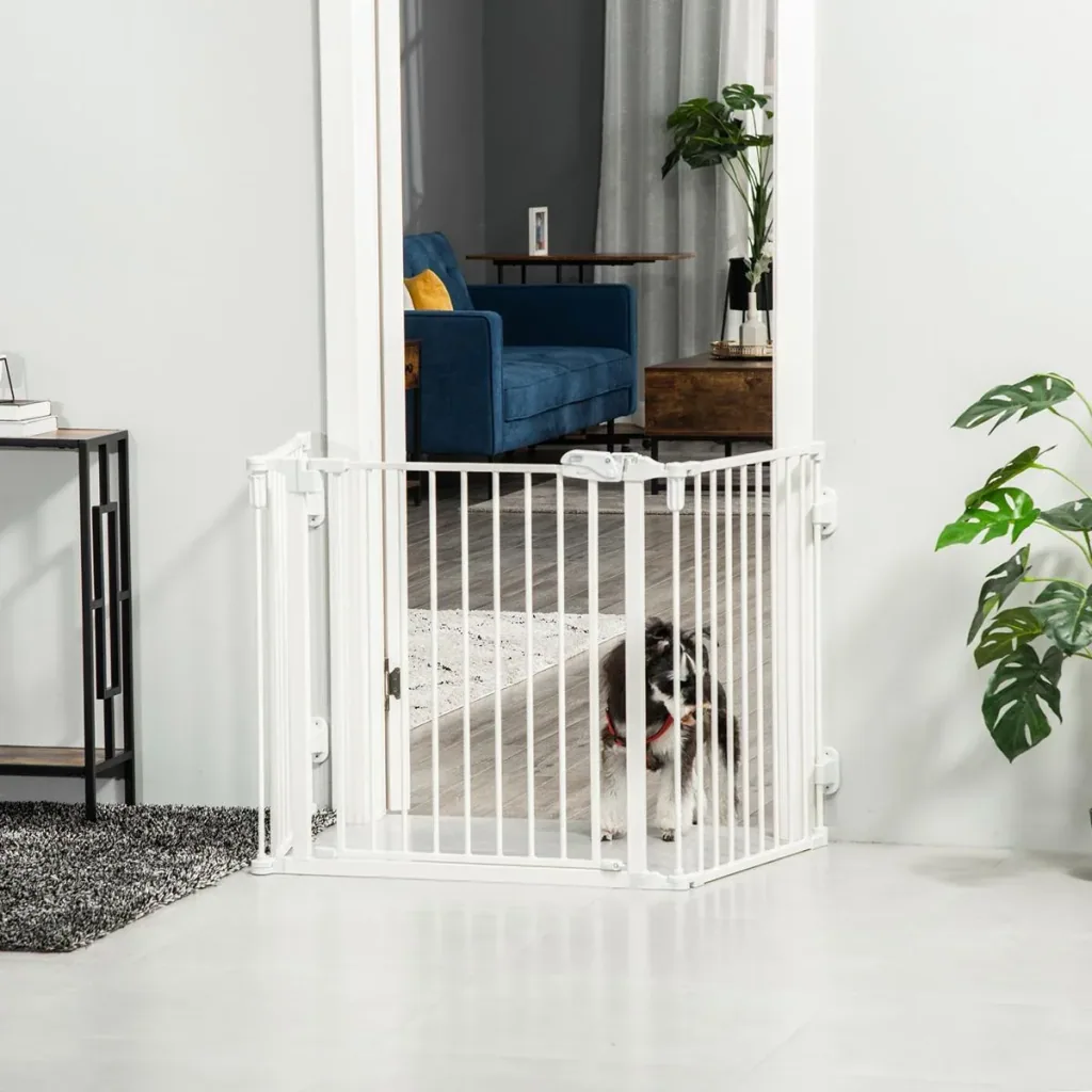 Dog barrier door safety gate