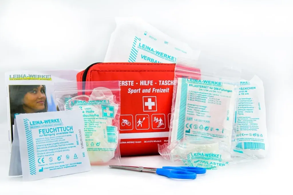 First aid kit for sports and leisure