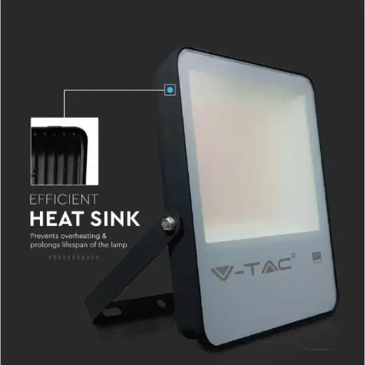 VT-32 LED Floodlight - 30 W - 4100 Lm - 6500K - Black - Extra Efficient