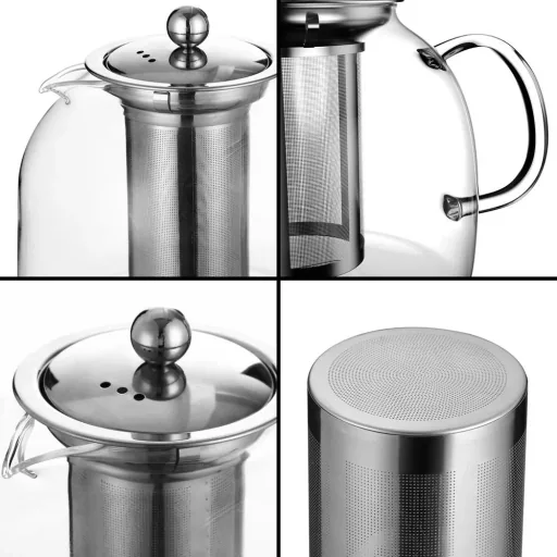 Glass teapot with strainer 1.5L