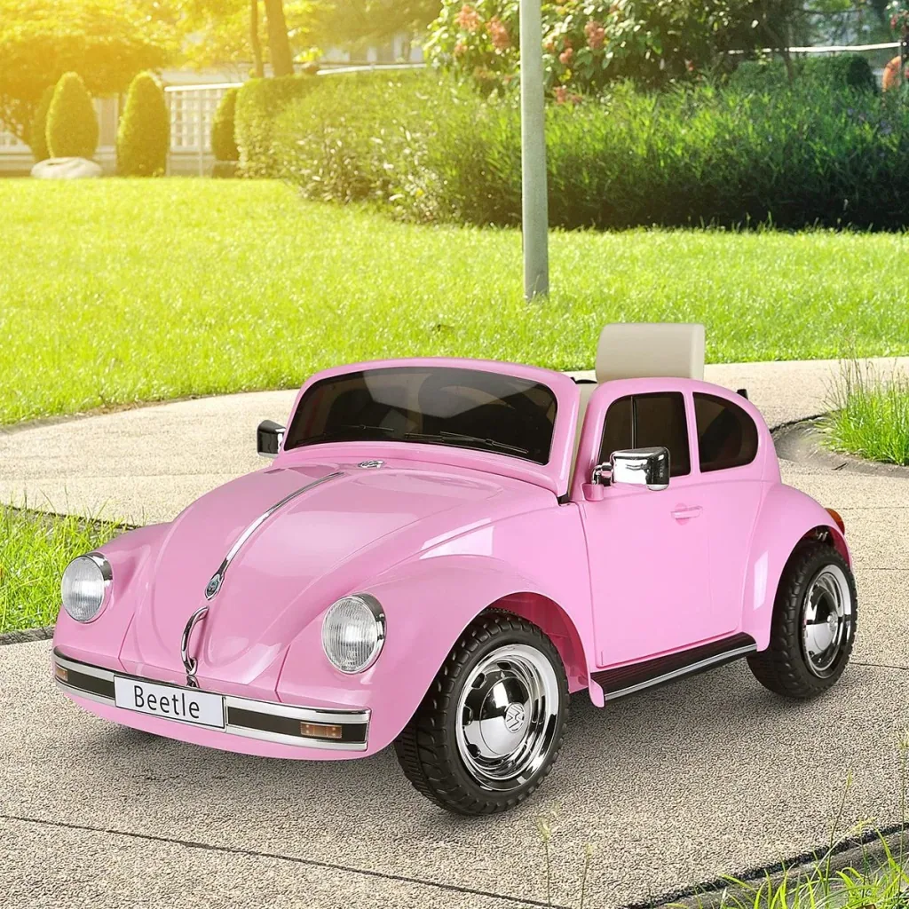 Children's car from Volkswagen Beetle Children's vehicle Electric car with MP3 light music plastic metal 108.5 x 63 x 51.5 cm