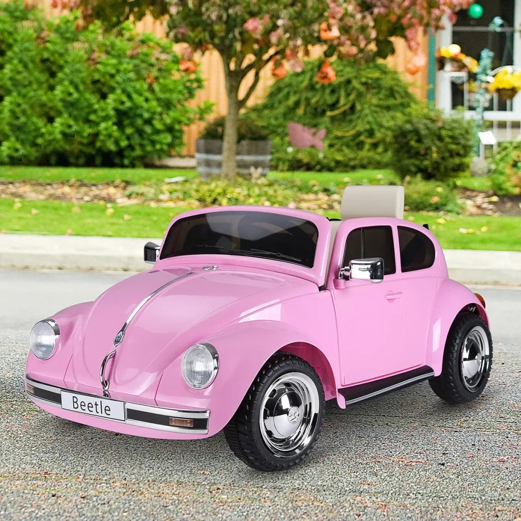 Children's car from Volkswagen Beetle Children's vehicle Electric car with MP3 light music plastic metal 108.5 x 63 x 51.5 cm