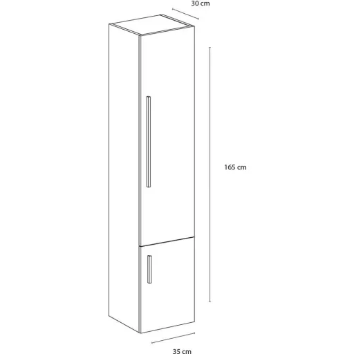 Hoge Kast Style - right - white