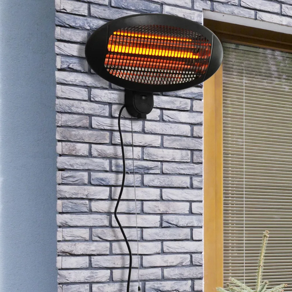Patio heater quartz electric 650W/1300W/2000W