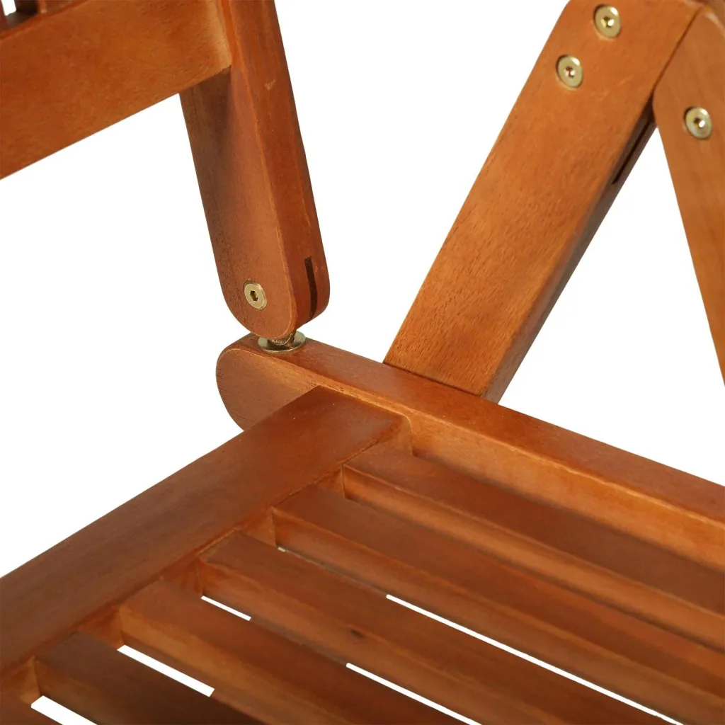 folding chair garden chair garden furniture 5-way adjustable acacia wood oiled 64 x 55 x 110 cm