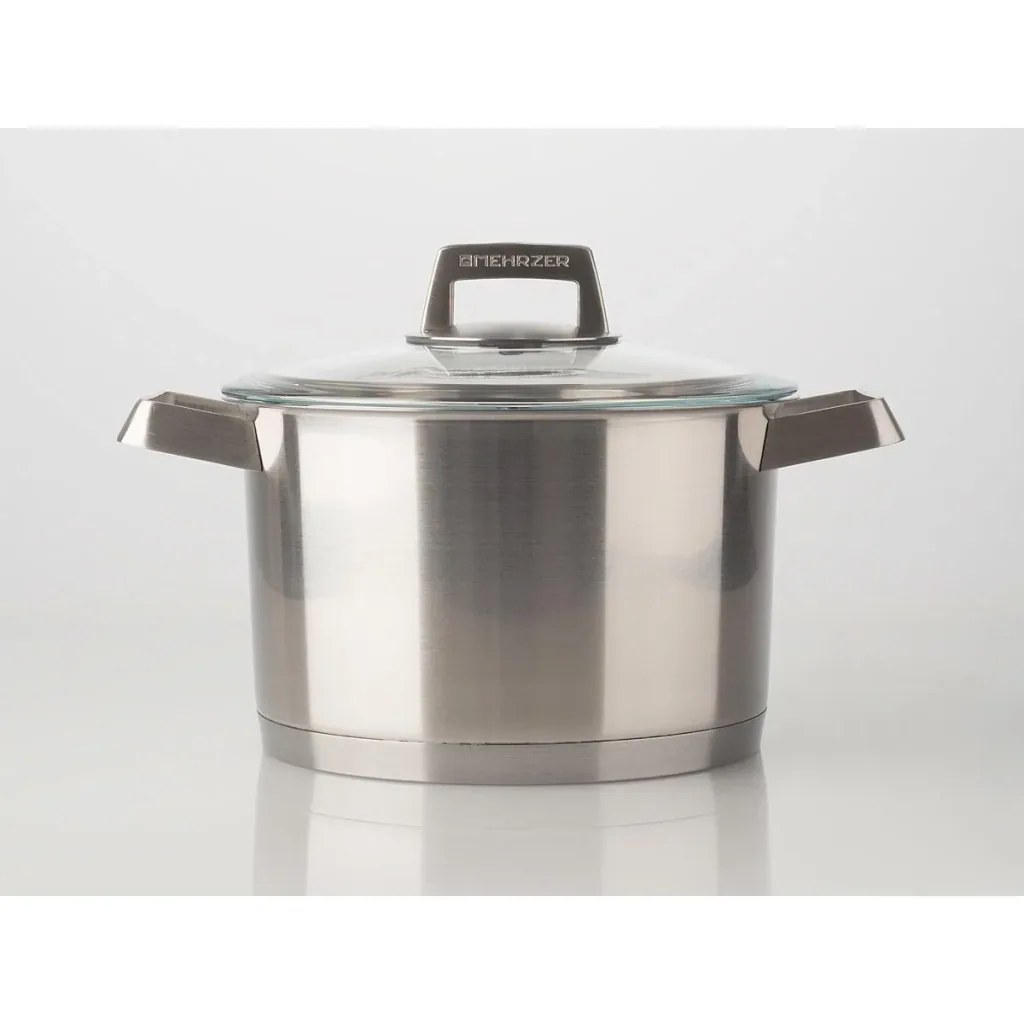 Mehrzer Premium - Tall cooking pot with lid - 20 cm - stainless steel
