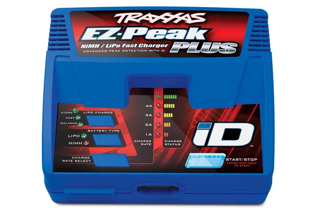 EZ-Peak Plus 4-Amp NiMH/2-3S Lipo Fast Charger TRAXXAS EU Version (with iD Battery Detection)