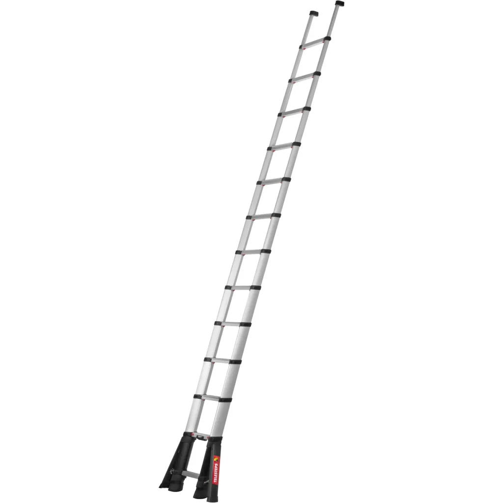 Telescoop leunladder, PrimeLine, 4,1 meter, met stabilisator