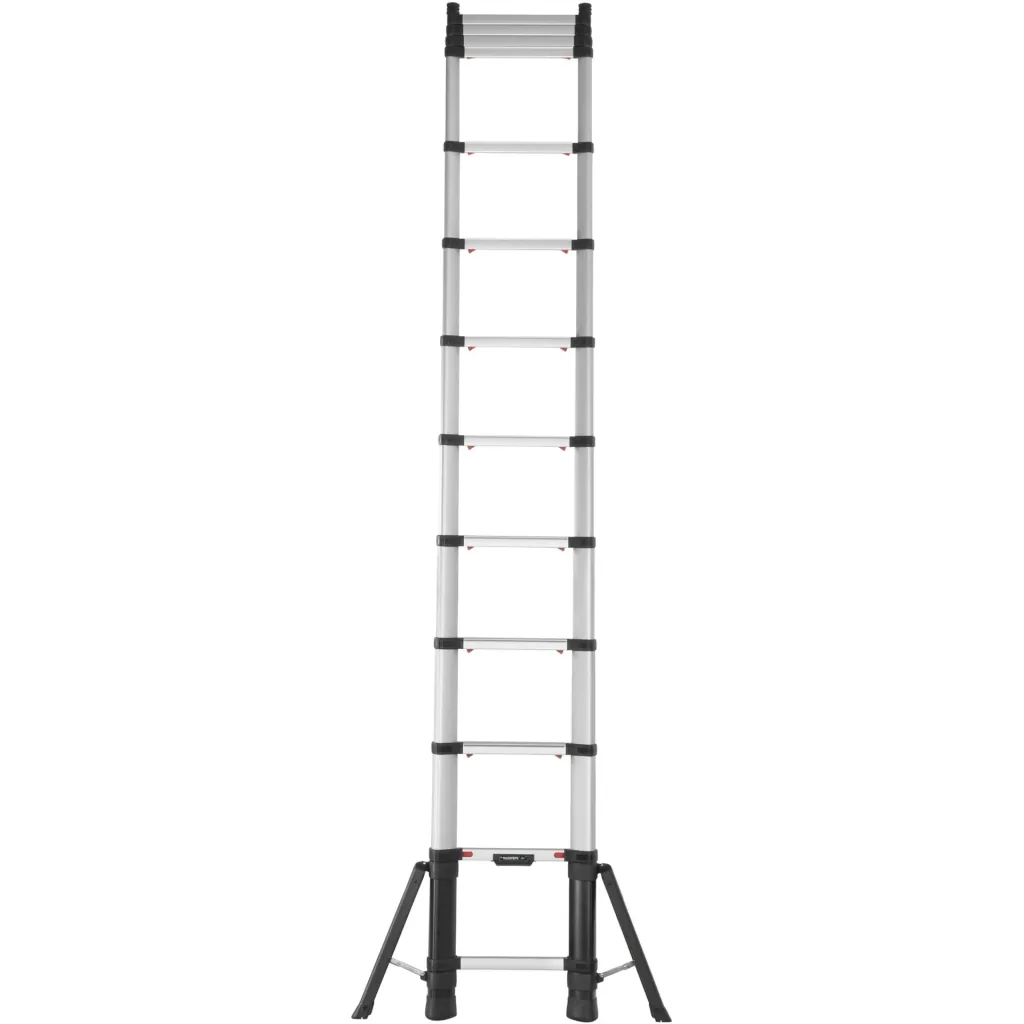 Telescoop leunladder, PrimeLine, 4,1 meter, met stabilisator