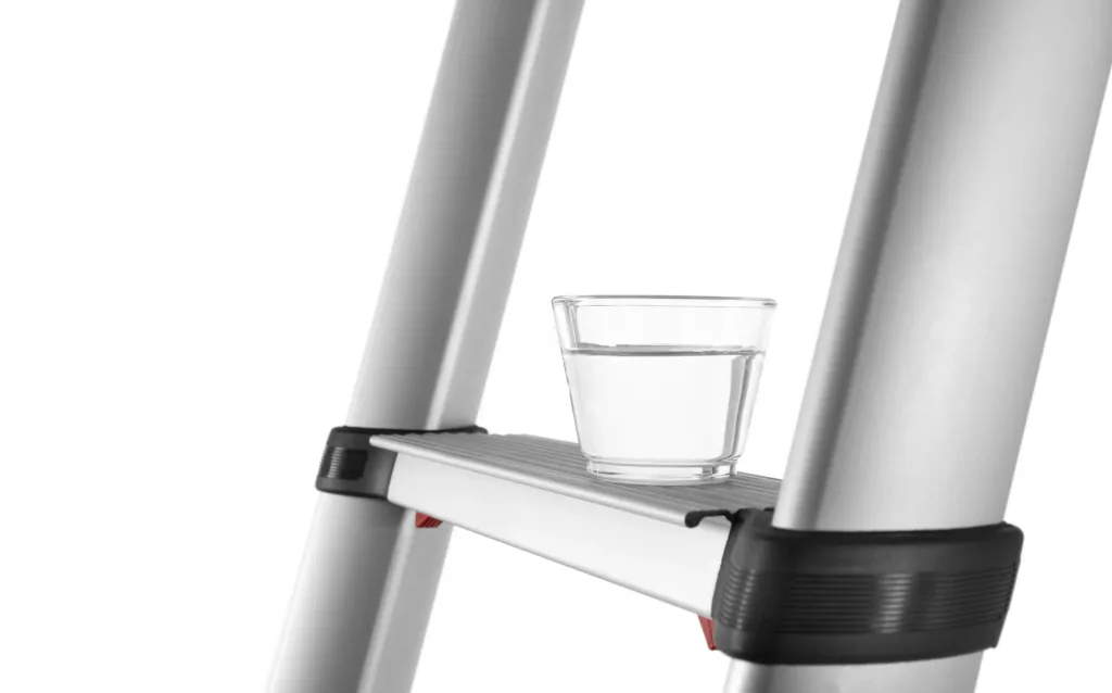 Telescoop leunladder, PrimeLine, 4,1 meter, met stabilisator