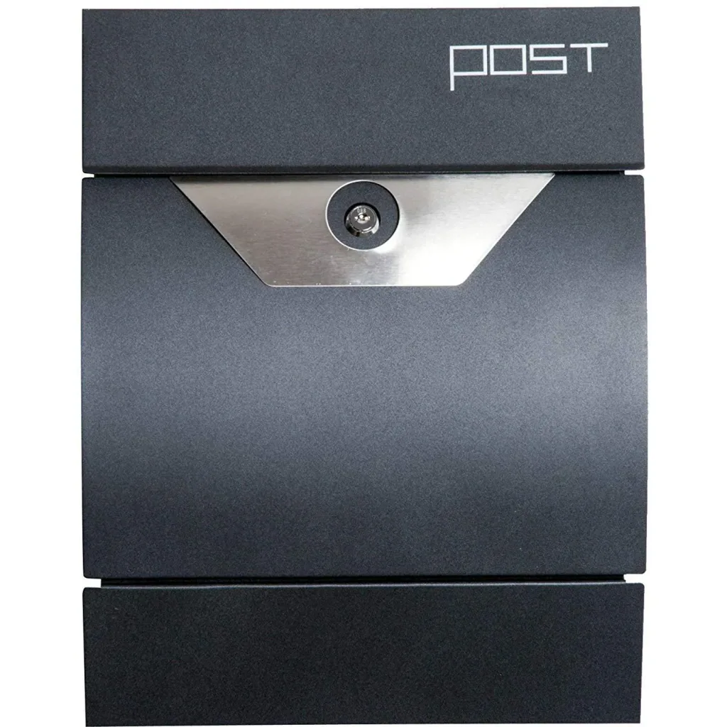 Mailbox wall mailbox with newspaper compartment lockable 2 keys steel