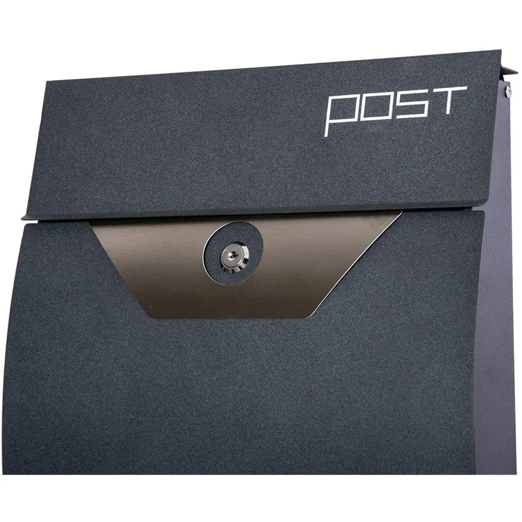Mailbox wall mailbox with newspaper compartment lockable 2 keys steel