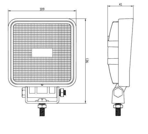 LED work light, square, 1800 LM