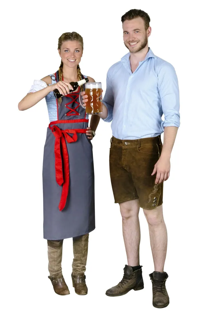 Apron for women, color gray/red, one size