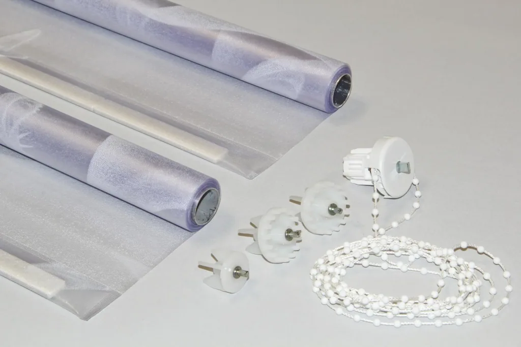 Replacement curtains corner Dur OCEAN, white 130 + 55 cm, including rod and small parts (1 pair)