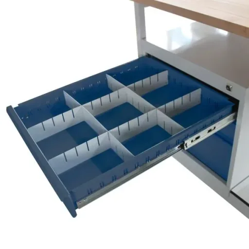 Mobile workbench / table trolley "EKO", 3 drawers, L1300xW600xH850mm