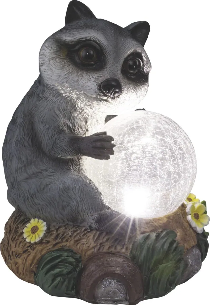 Solar LED light raccoon
