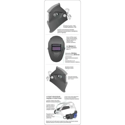 Automatic/ self-dimming welding helmet - DIN 9-13