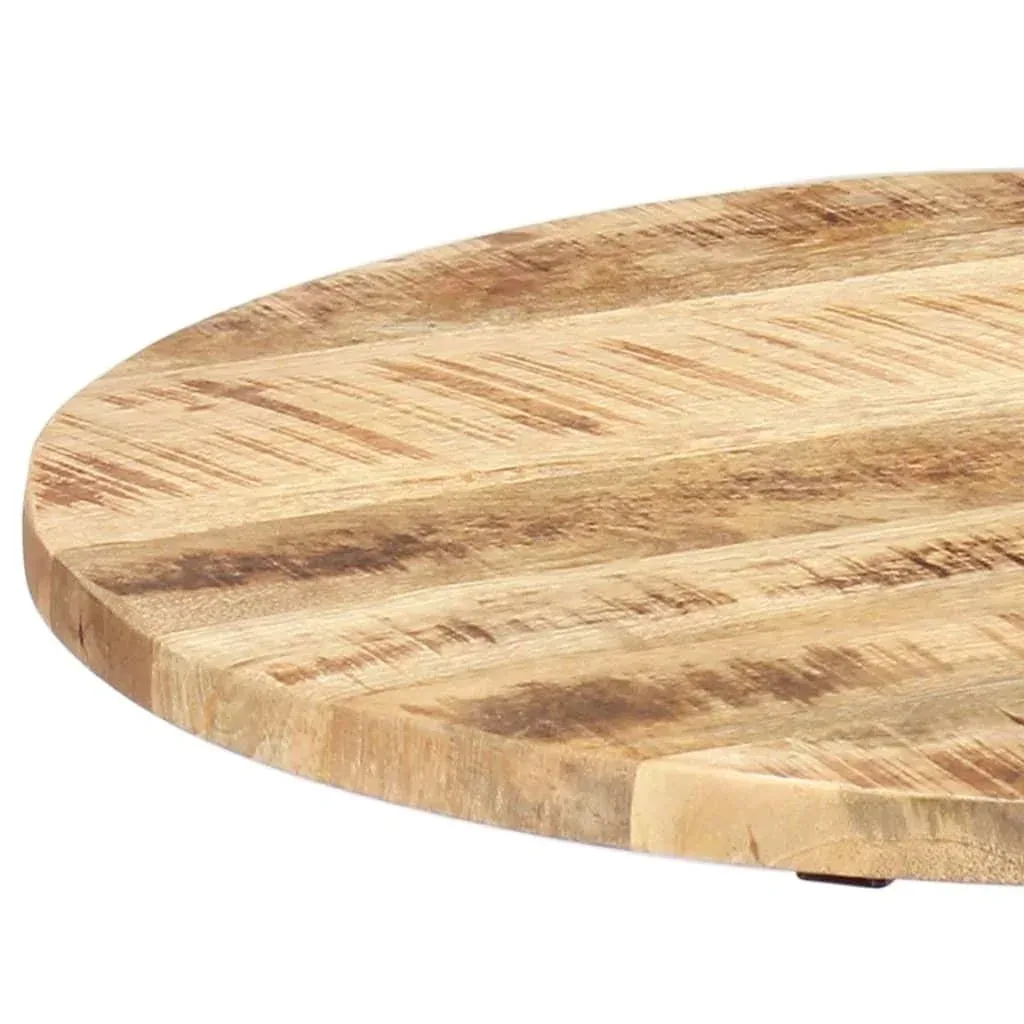 Side table 60x(46-63) cm solid mango wood and cast iron