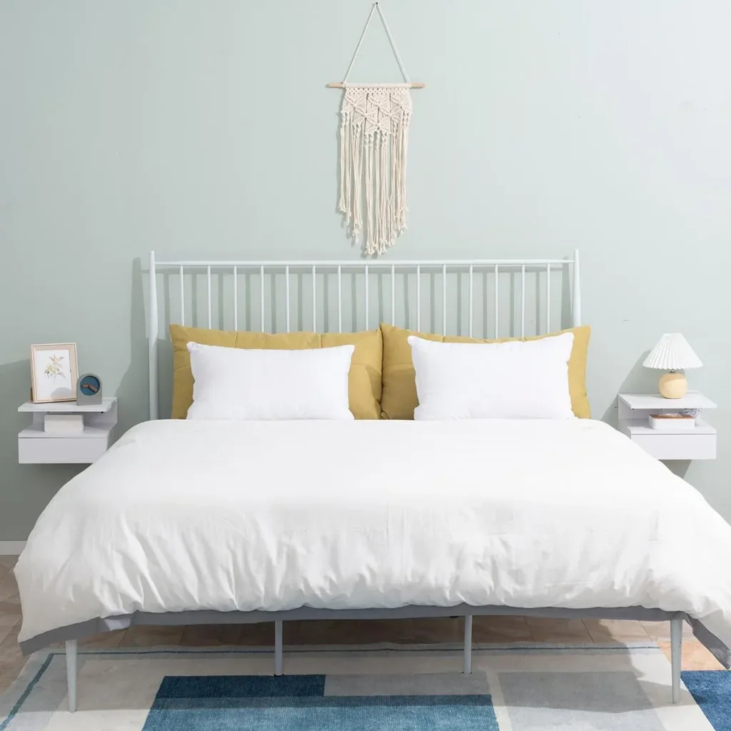 2-piece wall-mounted nightstands, bedside table, wall cabinet with drawer, floating design, bedroom nightstand, side table