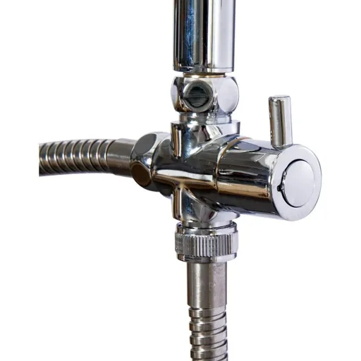 Rain shower shower system hand shower 5 shower modes square silver