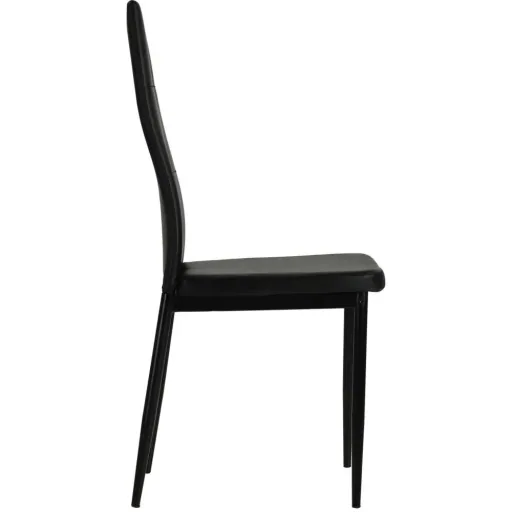 Dining room chairs 2 pieces faux leather black
