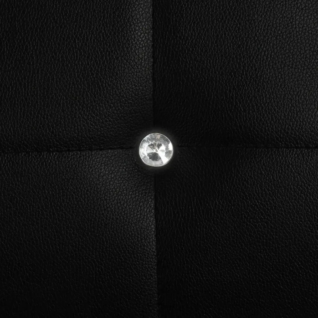 Dining room chairs 2 pieces faux leather black