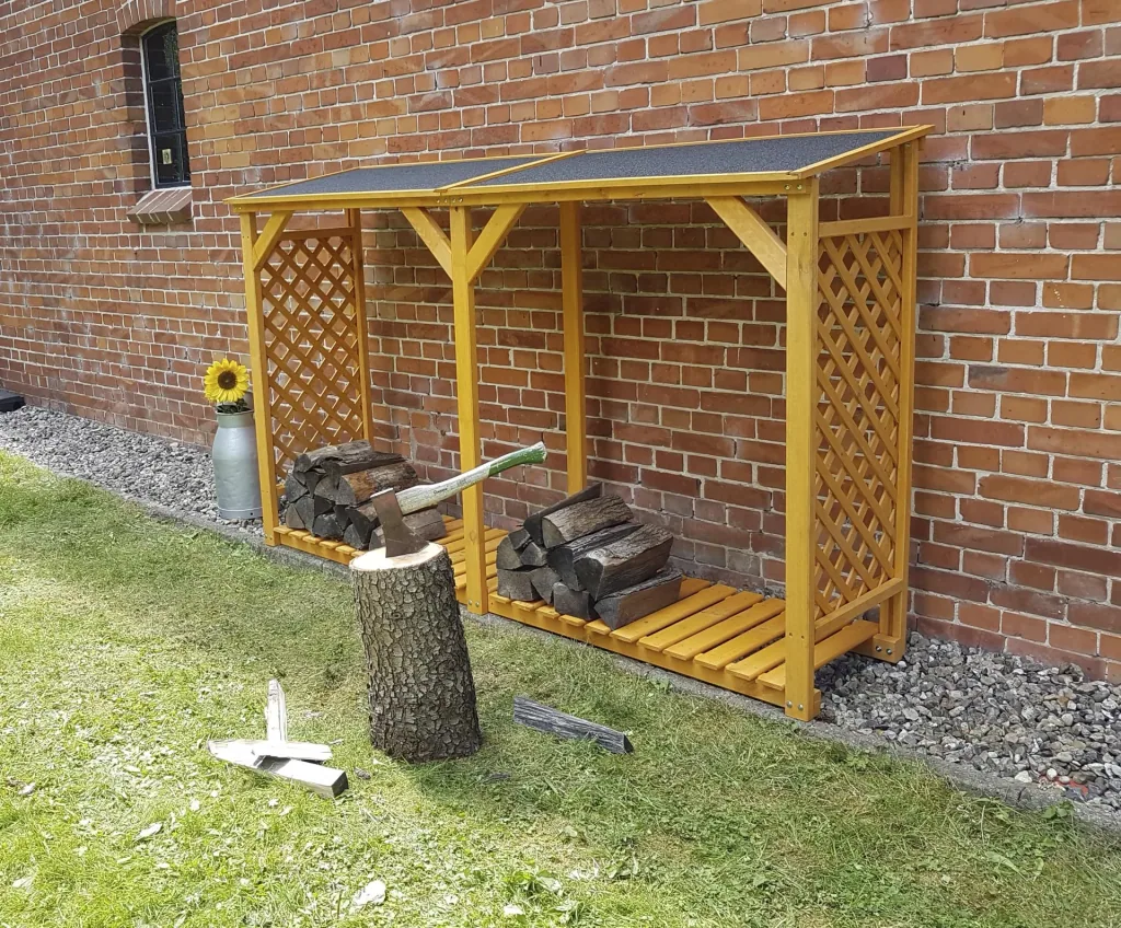 Firewood rack Speyer with extension honey brown