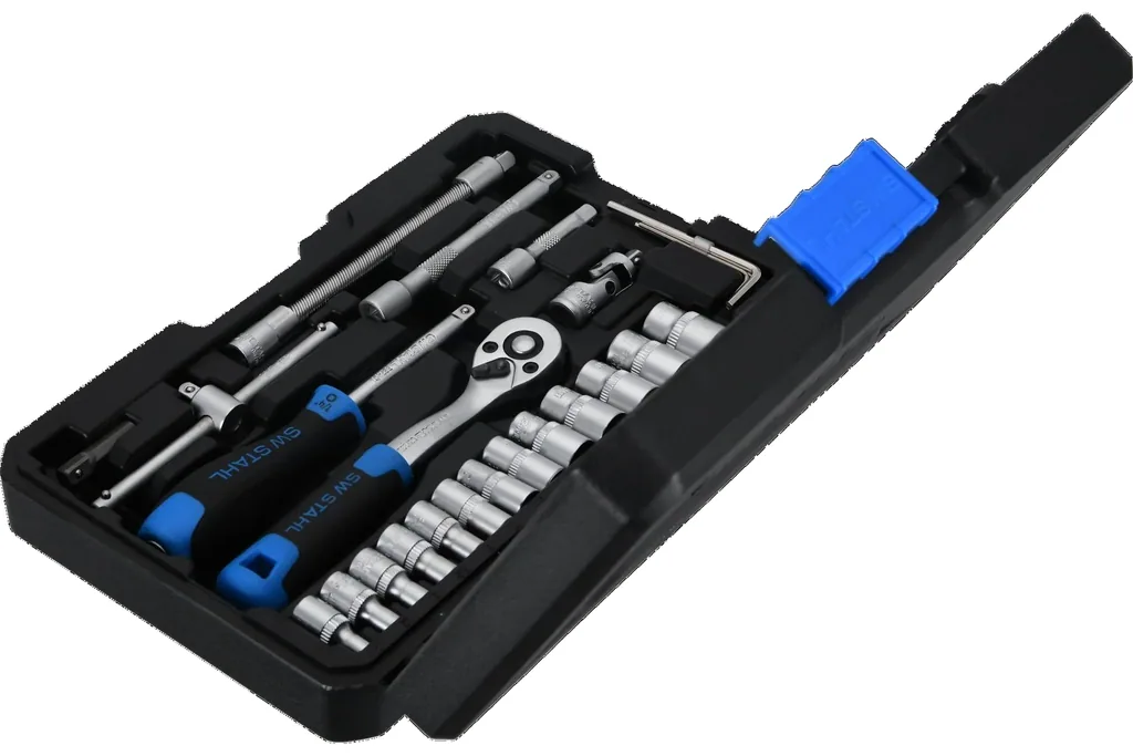 Socket wrench set, 1/4", 48-piece