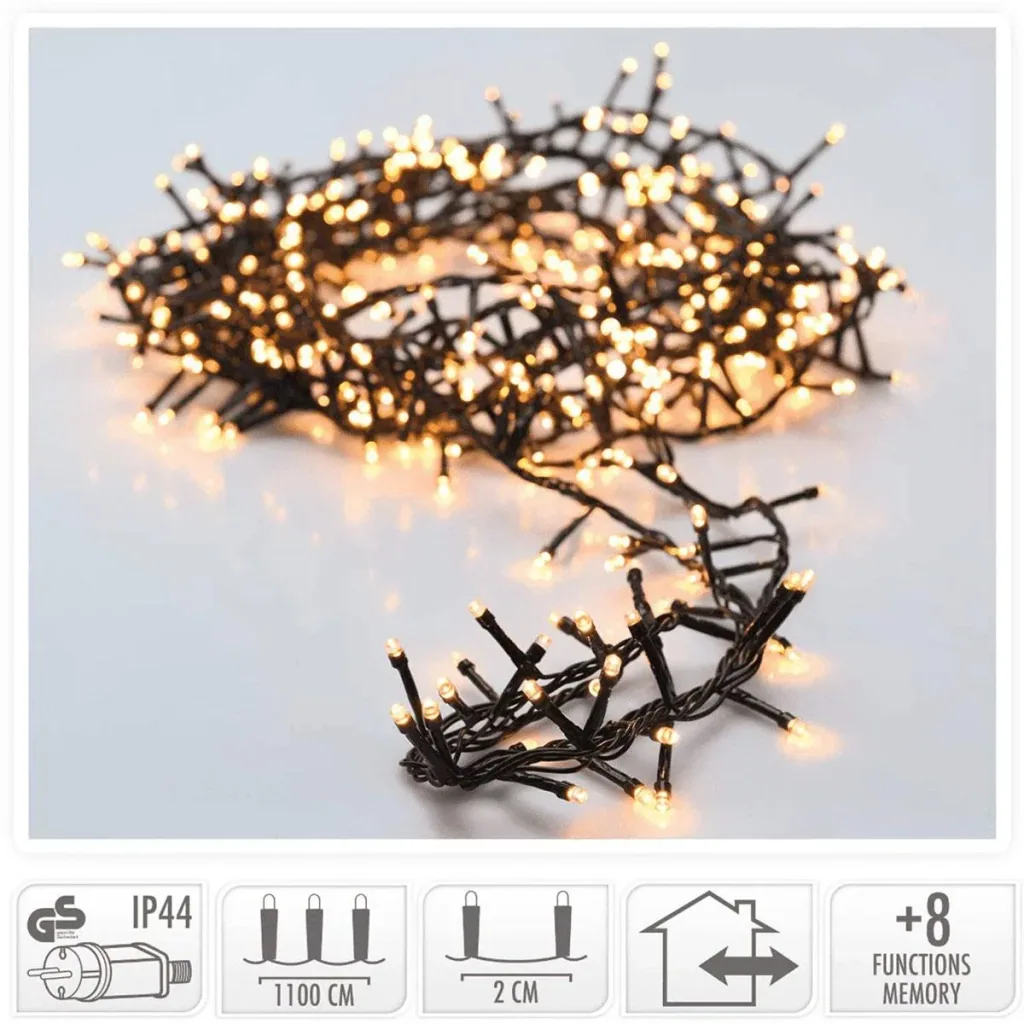 3x Christmas tree lights 11 meters Smart controllable by phone 560LED for indoor use MET Perel Smart home